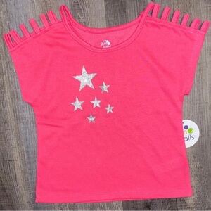 💞 New Baby & Toddler Girl Size 24 Months Glitter Star Active Top